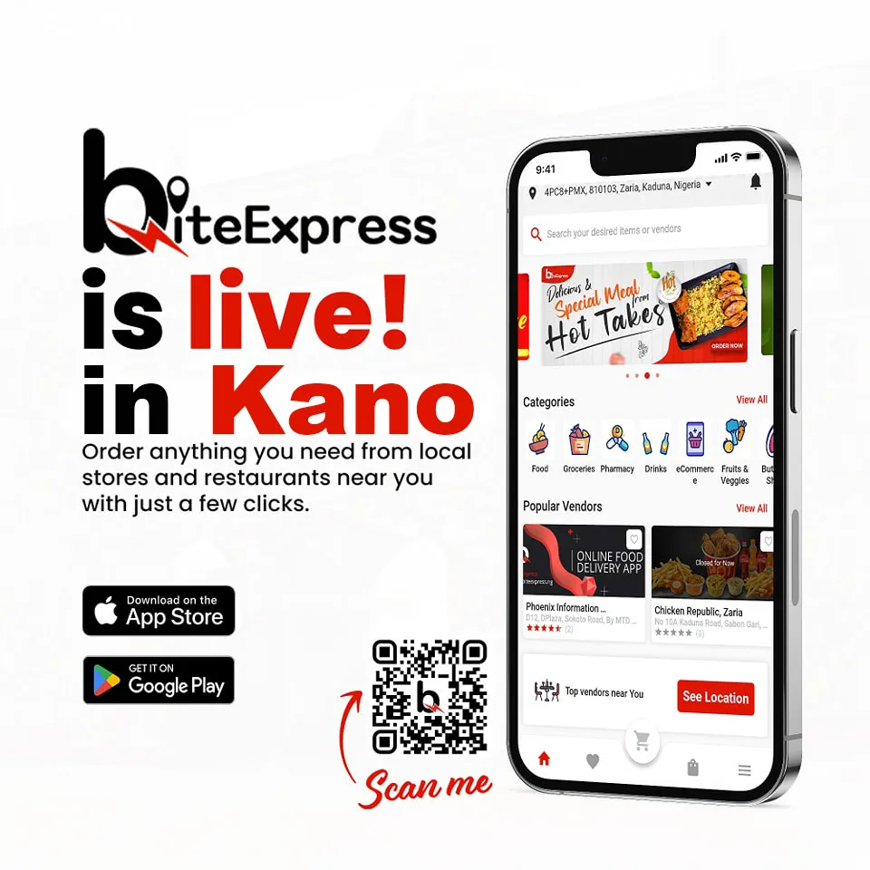 BiteExpress Is Now Live in Kano: Food, Groceries & More, Delivered
